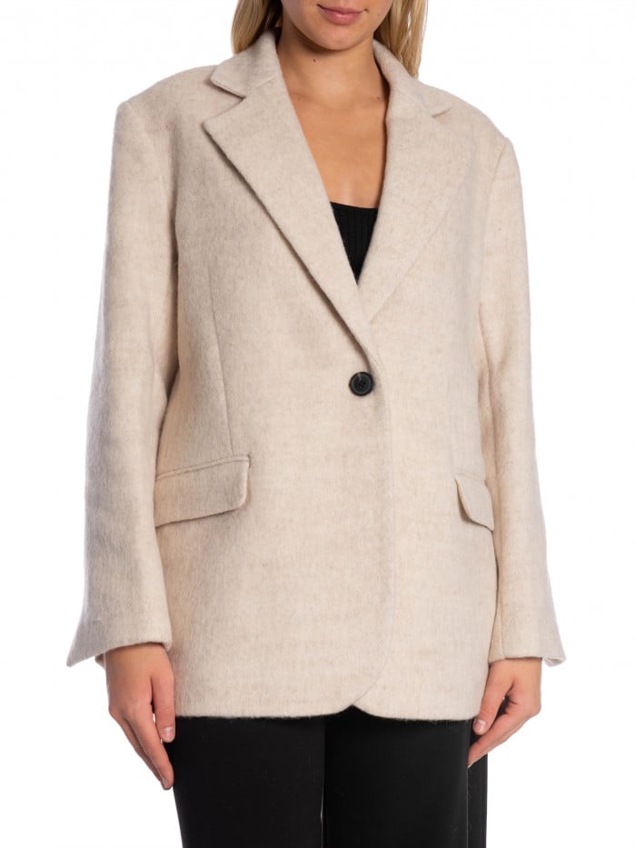 SECOND FEMALE BLAZER SERA BEIGE MELANGE